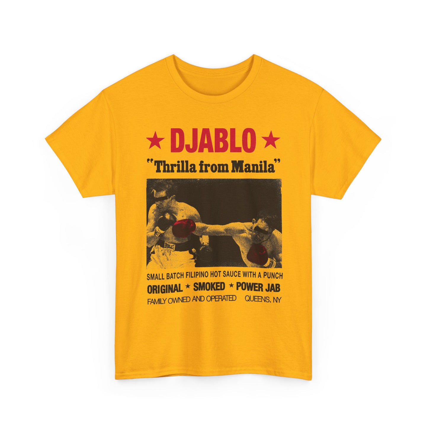 DJABLO "Thrilla From Manila" T‑Shirt — Filipino Hot Sauce Graphic Tee