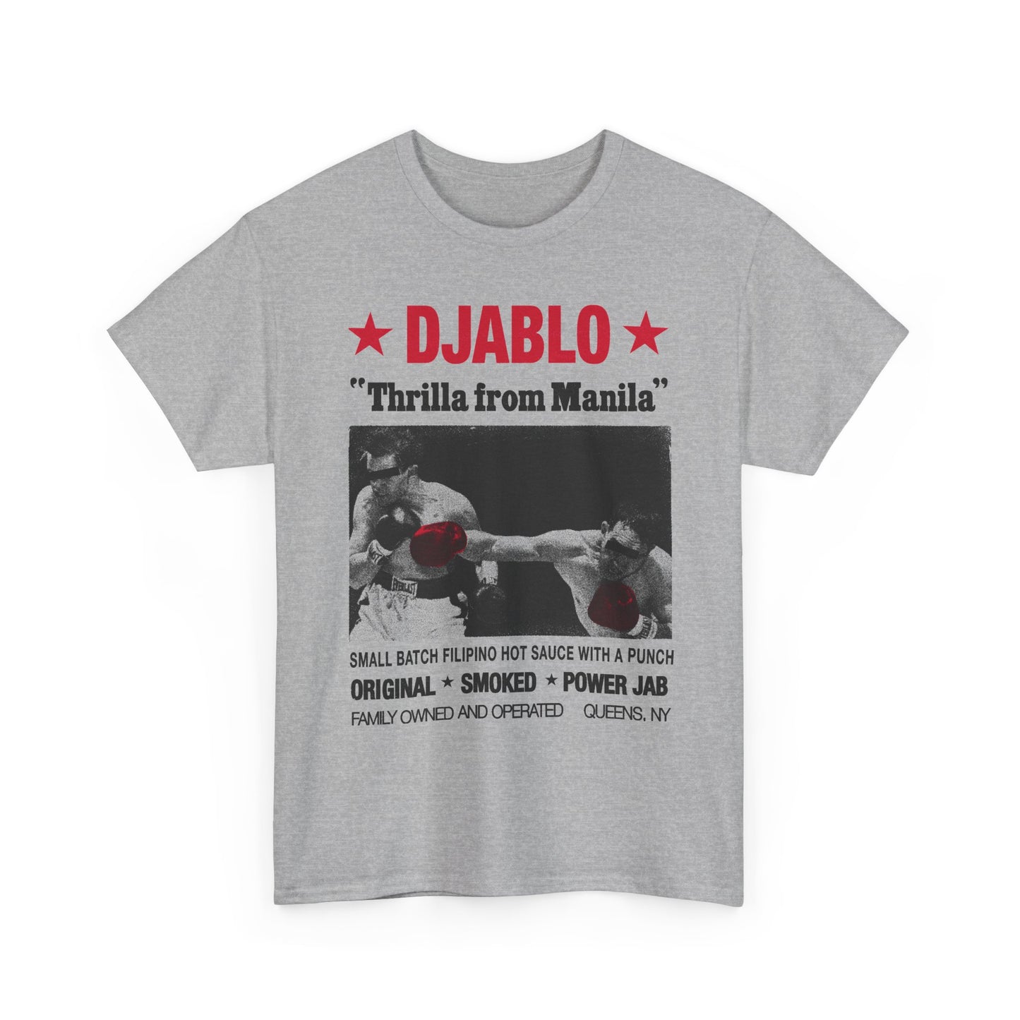 DJABLO "Thrilla From Manila" T‑Shirt — Filipino Hot Sauce Graphic Tee
