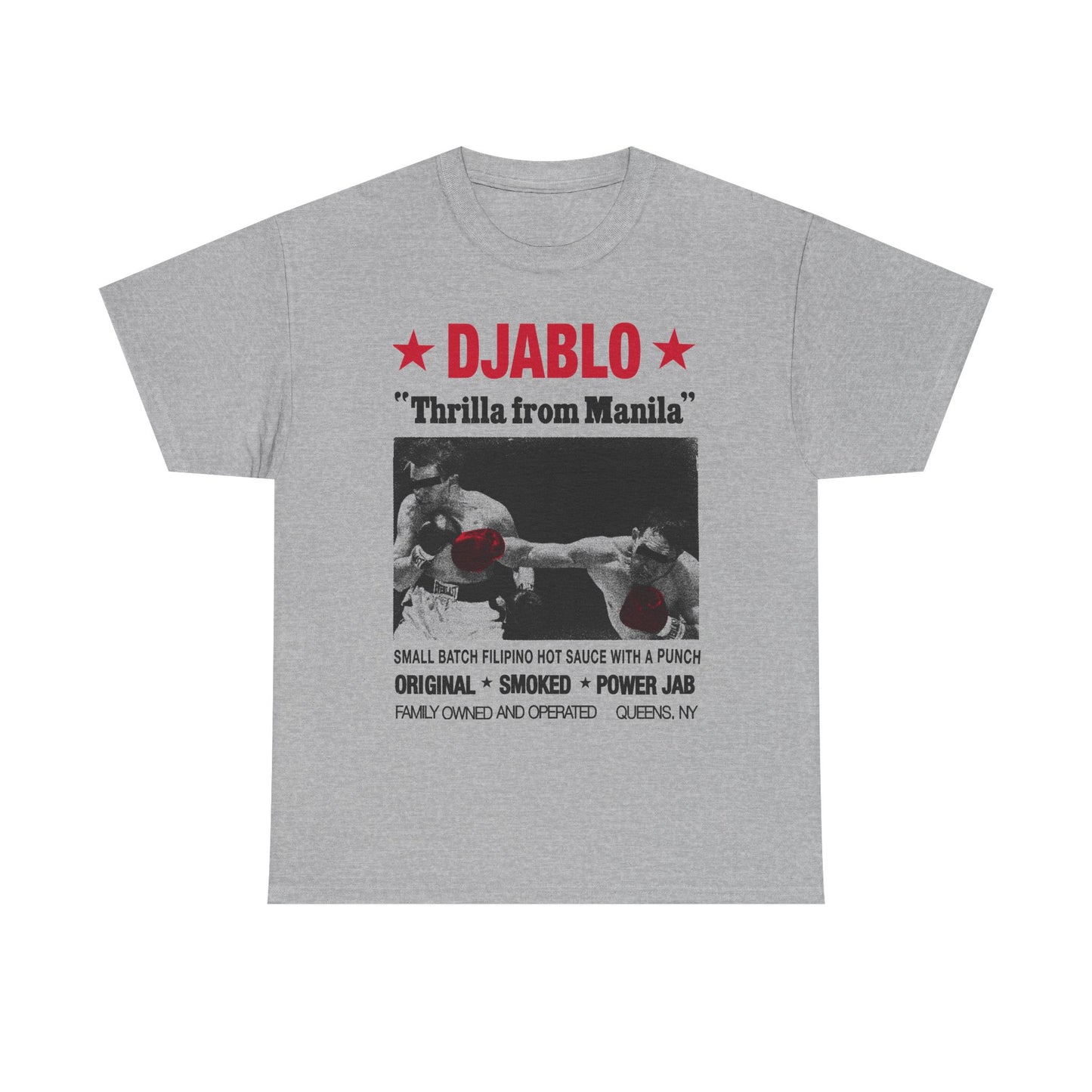 DJABLO "Thrilla From Manila" T‑Shirt — Filipino Hot Sauce Graphic Tee